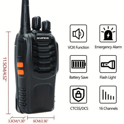 Talkies-walkies longue portée pour adultes, radios bidirectionnelles rechargeables avec oreillettes