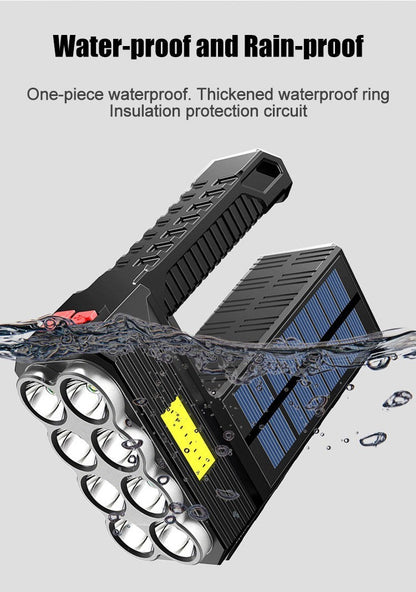 Linterna Led Recargable Solar Usb