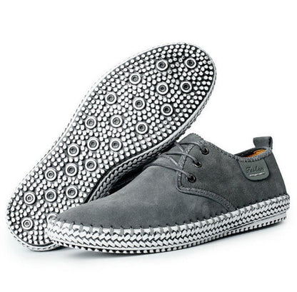 new casual shoes large size leather shoes handmade leather stitching men's shoes