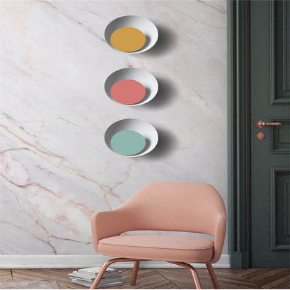 Lámpara de pared redonda de macaron colorido eclipse
