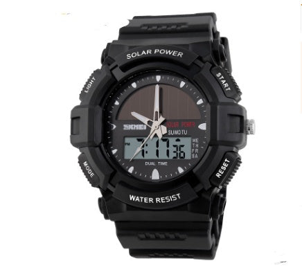 Solar Sport Watch – Waterproof Double Display for Outdoor & Everyday Wear