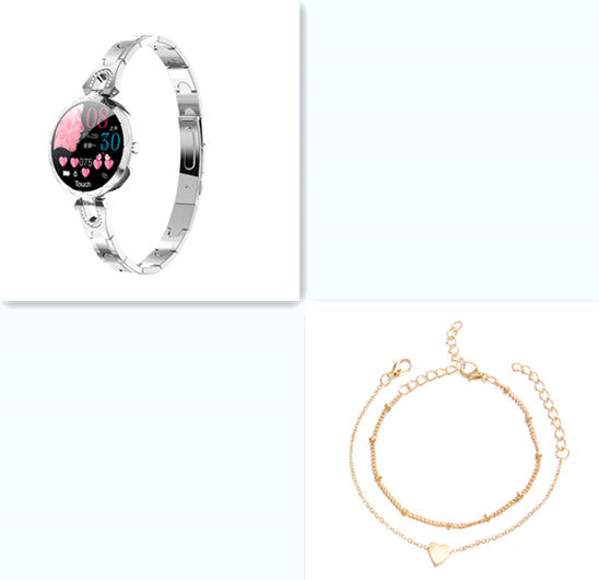 Montre intelligente de mode pour femmes Dispositif portable étanche Moniteur de fréquence cardiaque Montre intelligente de sport pour femmes Mesdames