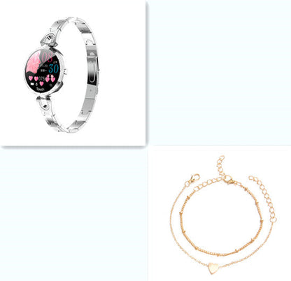 Montre intelligente de mode pour femmes Dispositif portable étanche Moniteur de fréquence cardiaque Montre intelligente de sport pour femmes Mesdames