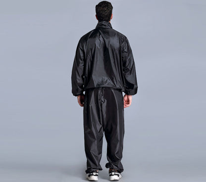 Men's Black Sweating Plus Size Exercise Suit