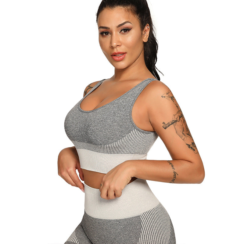 Ensemble de yoga 2 pièces pour femmes Survêtement de fitness Soutien-gorge
