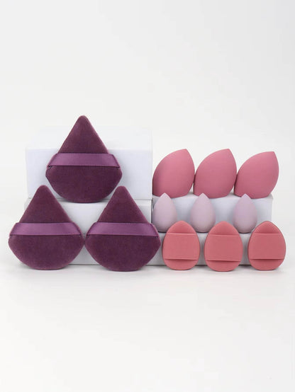 Lot de 12 éponges de maquillage – Houppettes, mini-coussins, éponges beauté pour tous les usages