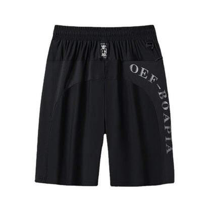 Ice Silk Shorts Men's Thin Loose Oversized Track Pants