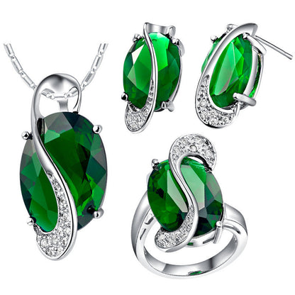 Luxeverdant Pear-cut Emerald Gold Jewelry