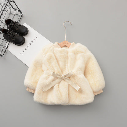 Mink cardigan Princess wool coat