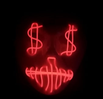 Masque de fête LED dollar américain