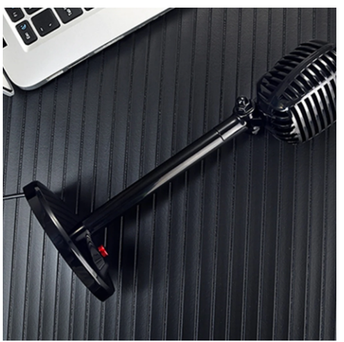 Micrófono USB de grabación para computadora con soporte