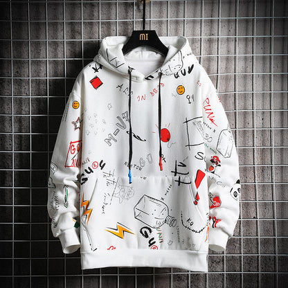 Fashion Printed Plus Size Sweater Coat Men's