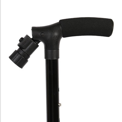 Luminous walking stick five section telescopic folding old tumbler magical aluminum alloy