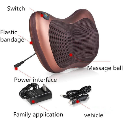 Appareil de massage électrique infrarouge chauffant pour le cou, les épaules, le dos, le corps, le spa, le siège de voiture et le pétrissage Shiatsu