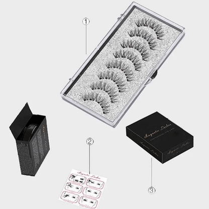 Cils magnétiques 3D réutilisables