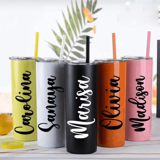Cadeau de mariage personnalisé avec nom, tasse isotherme en acier inoxydable