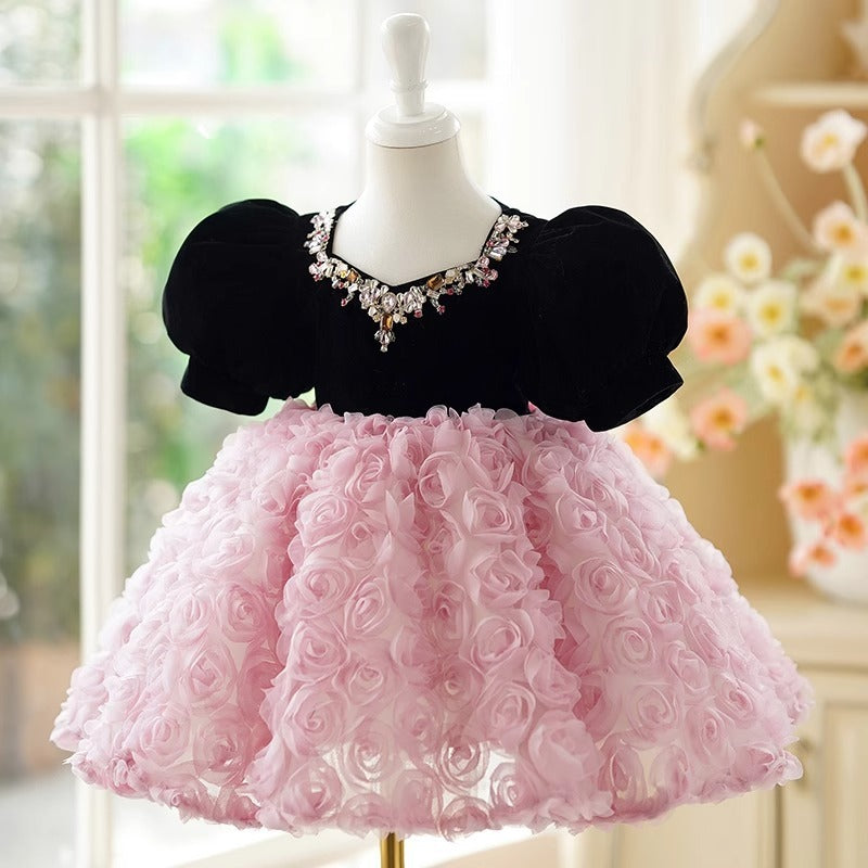 Robe de princesse parapluie douce française pour filles