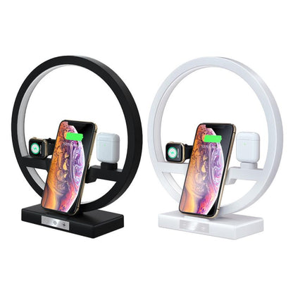 Cargador Inalámbrico 3 en 1 Aplicable para Teléfono Móvil, Reloj, Auriculares, Lámpara de Mesa, Soporte de Carga, Éxito de Ventas