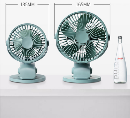 Mini ventilateur USB, grand vent, silencieux, pour bureau, anti-pincement, pour dortoir étudiant, lit, bureau, rechargeable, avec clip, mural