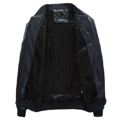 Men's winter plush suede jacket
