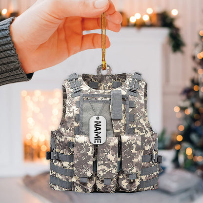 Personalized Veteran Soldier Backpack Charm – Acrylic Pendant