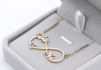 Cadena de clavícula con colgante de 8 palabras