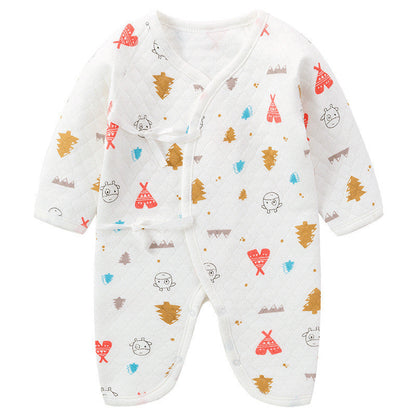 Newborn One-Piece Garment Spring Cotton-Padded Clothes Class A Clothing Bag Fart Suit