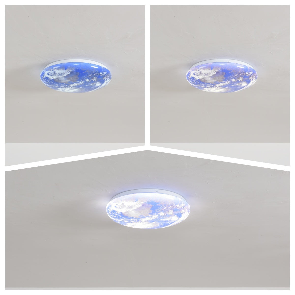 Modern LED Flush Ceiling Light Earth Globe 3CCT Daylight White Smart Control