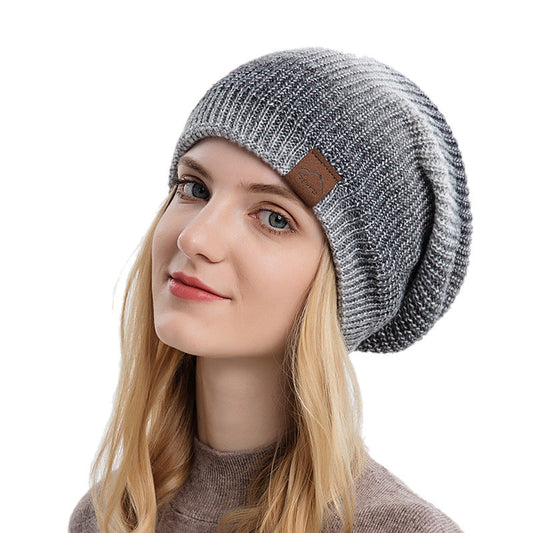 Chapeau en laine mode arc-en-ciel chaud