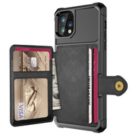 Faux Leather Card Wallet iPhone Case – Business Slim Back Cover | iPhone X–13