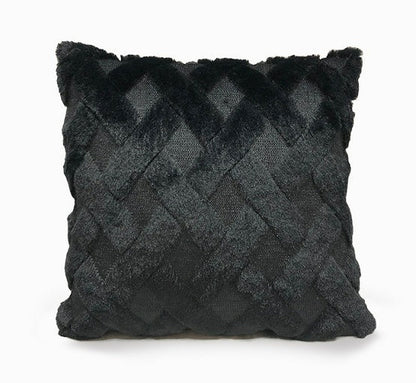 Plush Solid Color Sofa Pillowcase Living Room Cushion