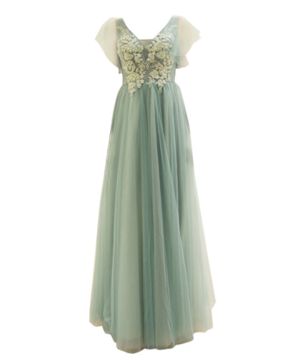 Nouvelle robe de mariée vert clair pour porter un toast