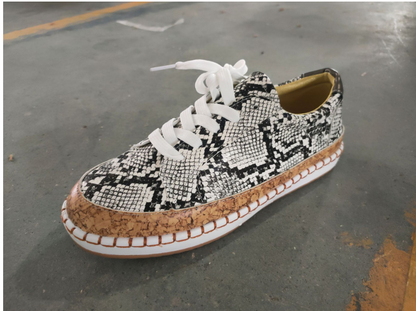 Chaussures Femme Plateforme Serpent Imprimé Mode Décontracté