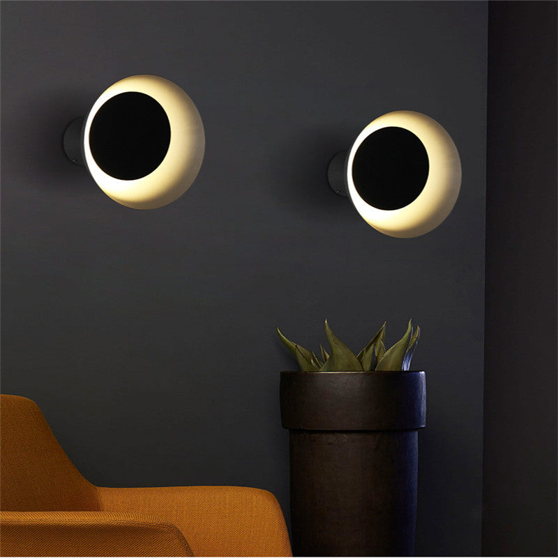 Lámpara de pared redonda de macaron colorido eclipse