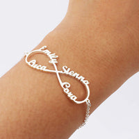 Fashion 8 character infinity Name Bracelet