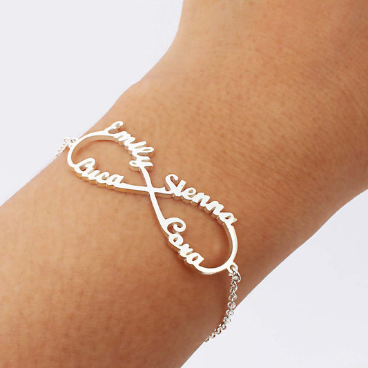 Pulsera con nombre de infinito de 8 caracteres de moda