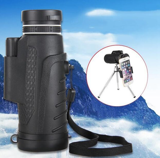 Compatible avec Apple, Télescope monoculaire haute qualité 40X60 HD avec zoom et clip + trépied pour téléphone portable