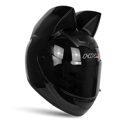 Personalized Cat Ears Electric Motorcycle Helmets for Men and Women - Custom Fit, Safe, and Stylish