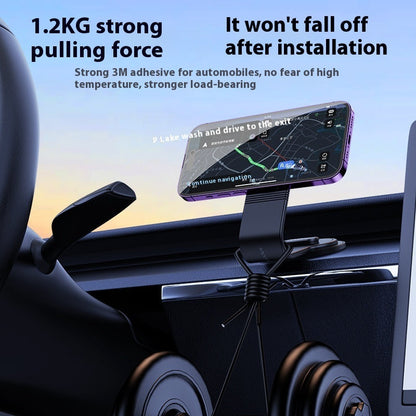 Large Screen Dashboard Bending Magnetic Suction Wireless Charger On-board Bracket