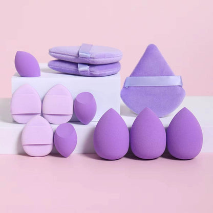 Lot de 12 éponges de maquillage – Houppettes, mini-coussins, éponges beauté pour tous les usages