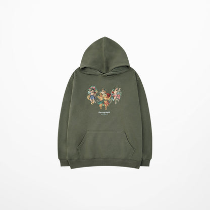 Sudadera con capucha, forro de terciopelo, gruesa, informal, estilo coreano, deportiva, para hombre, ropa de otoño