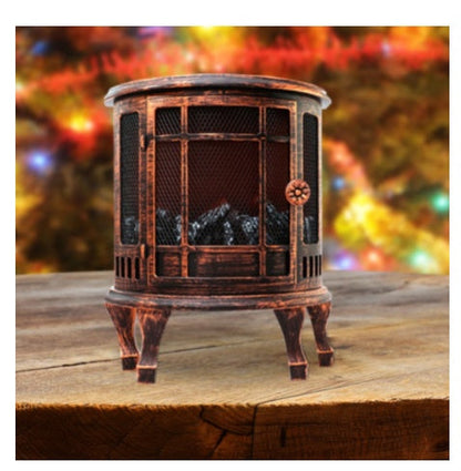 Decoraciones de brasero, chimenea navideña, linterna de carbón