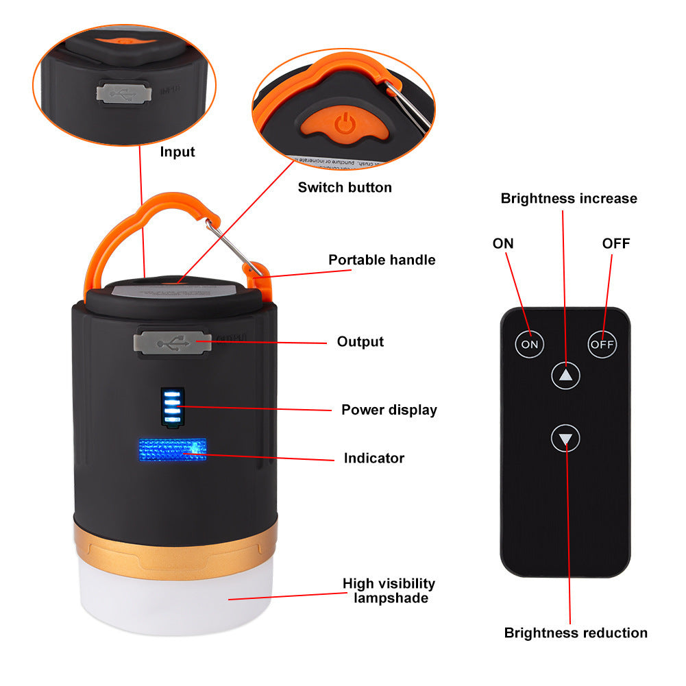 Lampe de camping rechargeable Lampe de tente à LED étanche