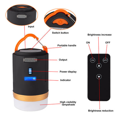 Lampe de camping rechargeable Lampe de tente à LED étanche