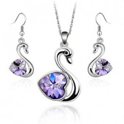 Crystal Love Swan Jewelry