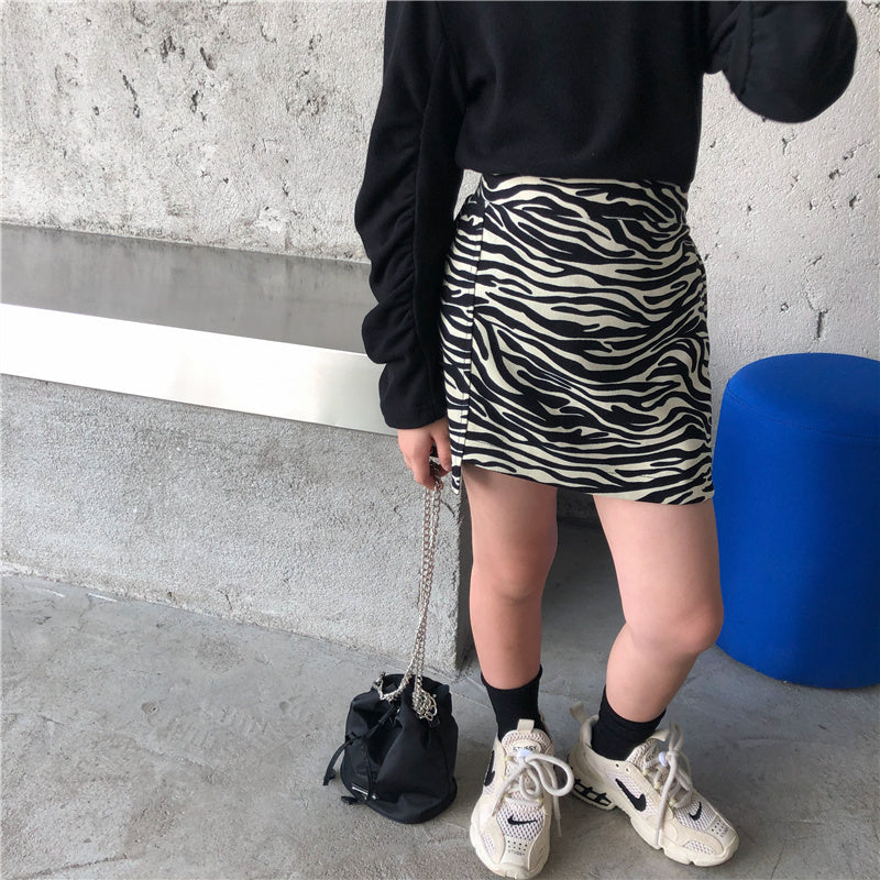 Vestido Infantil Estilo Extranjero Bolso Moda Cebra Niña Bebé Falda