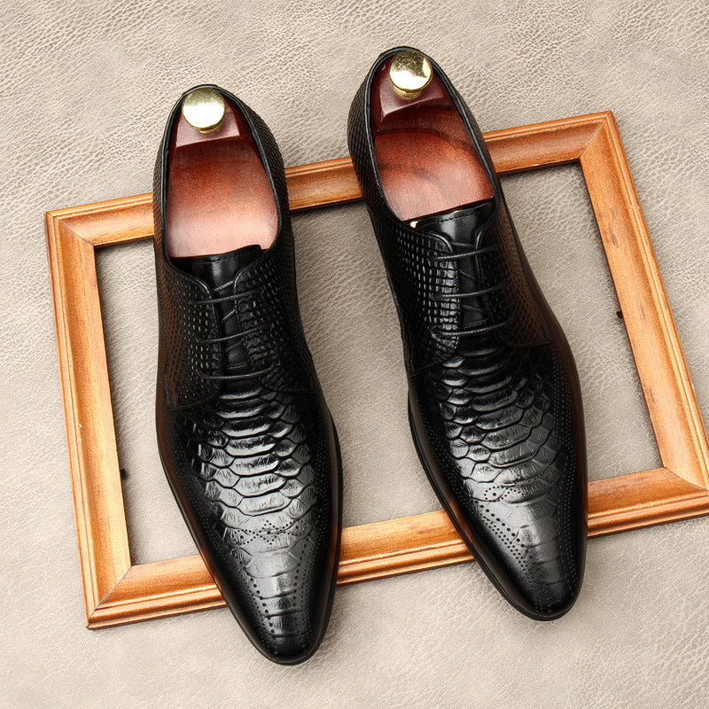 Nouvelles chaussures formelles en cuir pour hommes à bout pointu de style britannique