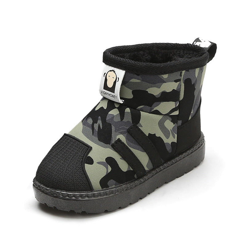 Zapatos infantiles de camuflaje con suela blanda