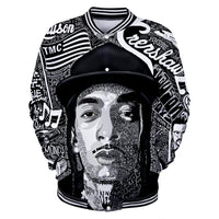 Trendy nipsey hussle casual 3D baseball uniform