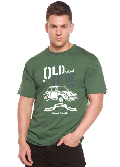 T-shirt graphique manches courtes Old School Ride Spun Bamboo® pour homme en viscose de bambou/coton biologique